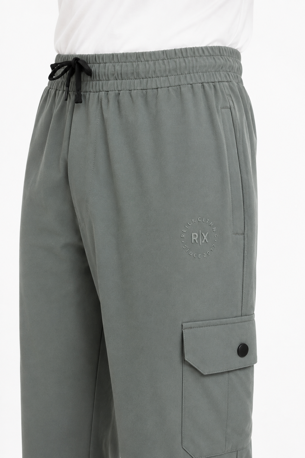 Mens Straight Cargo Pants – Olive Green
