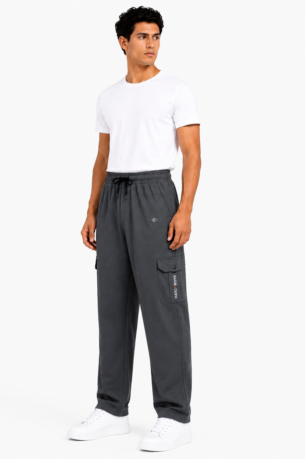 Men's Premium Utility Cargo Pants – Grey| Relaxed Fit Multi-Pocket Casual Trousers