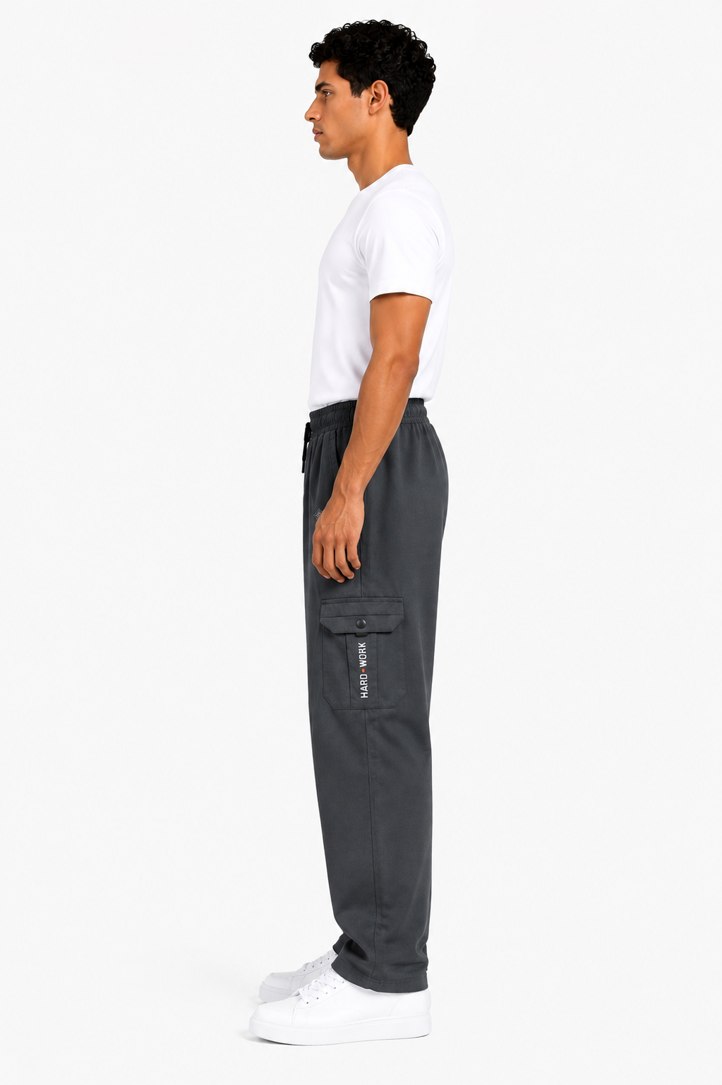 Men's Premium Utility Cargo Pants – Grey| Relaxed Fit Multi-Pocket Casual Trousers