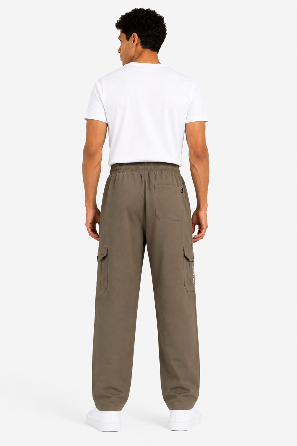 Men's Premium Utility Cargo Pants – Brown| Relaxed Fit Multi-Pocket Casual Trousers
