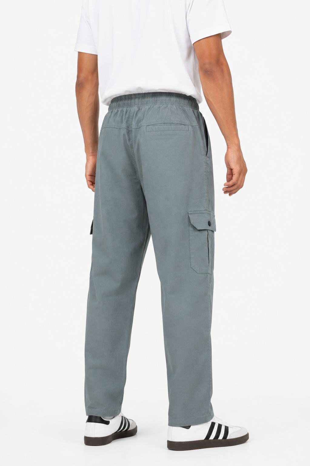 Men’s Relaxed-Fit Linen Cargo Pants-Sage Green
