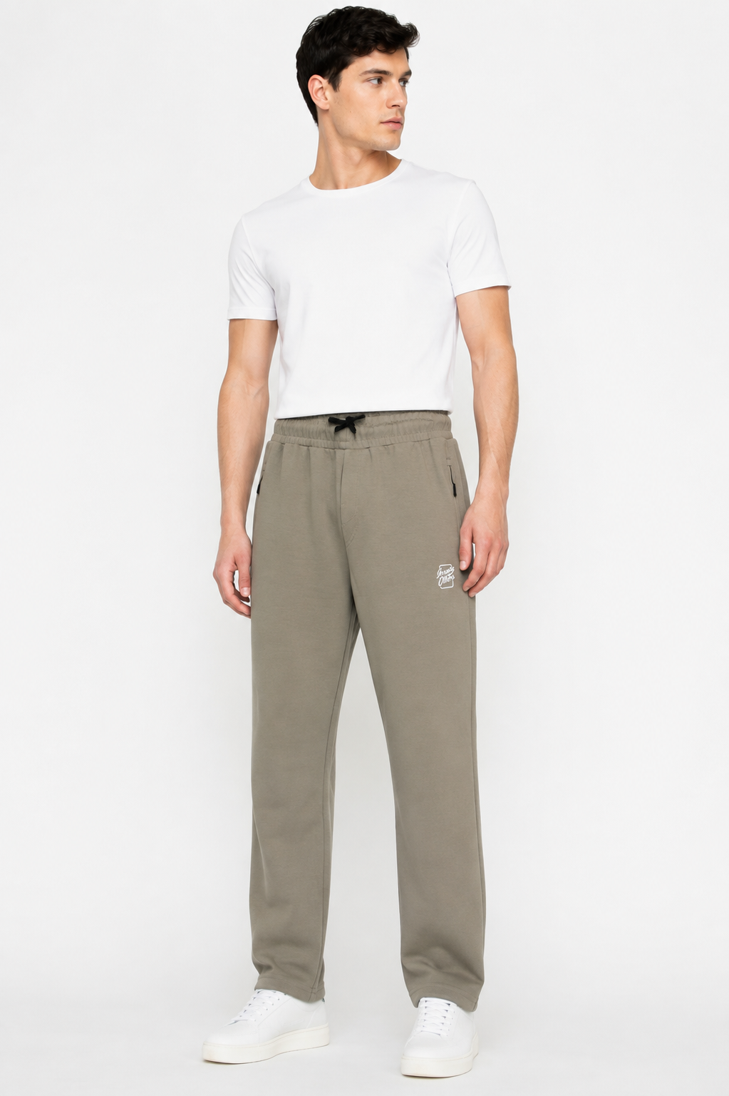 Men's Premium Relaxed-Fit Track Pants- Beige