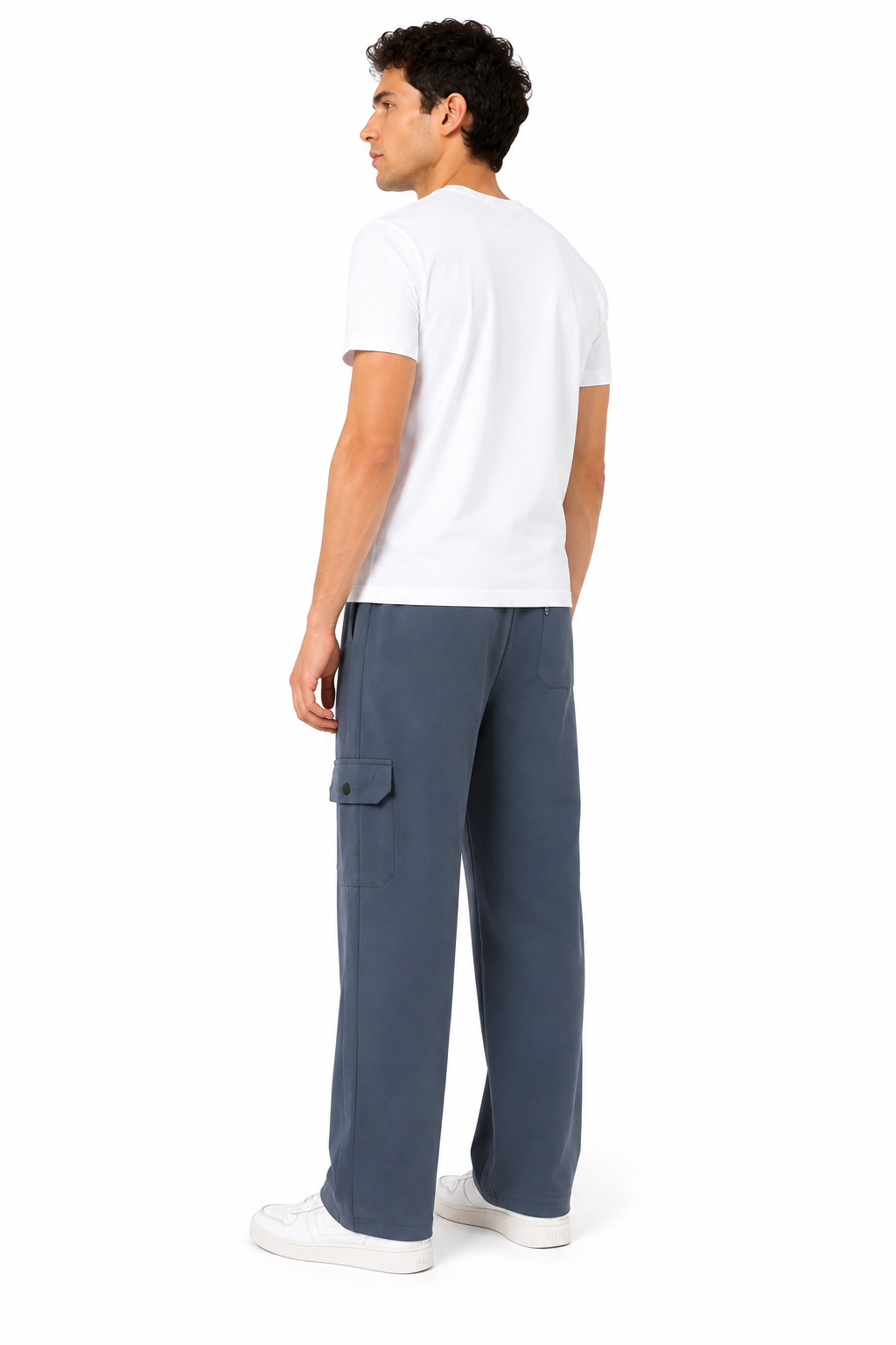 Mens Straight Cargo Pants – Steel Blue