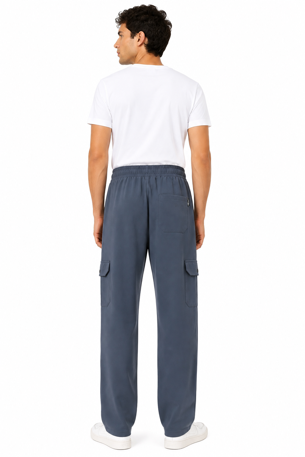 Mens Straight Cargo Pants – Steel Blue