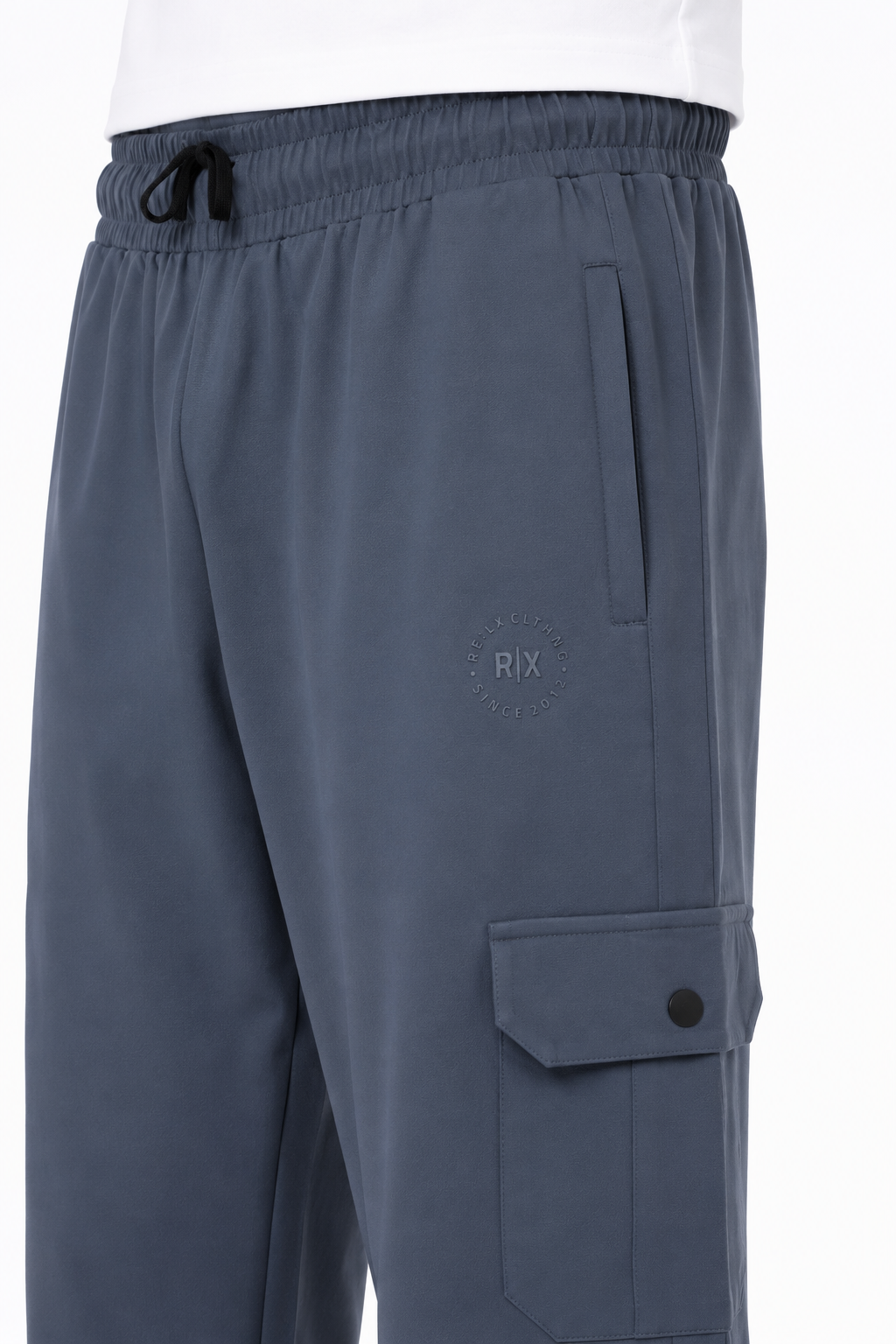 Mens Straight Cargo Pants – Steel Blue