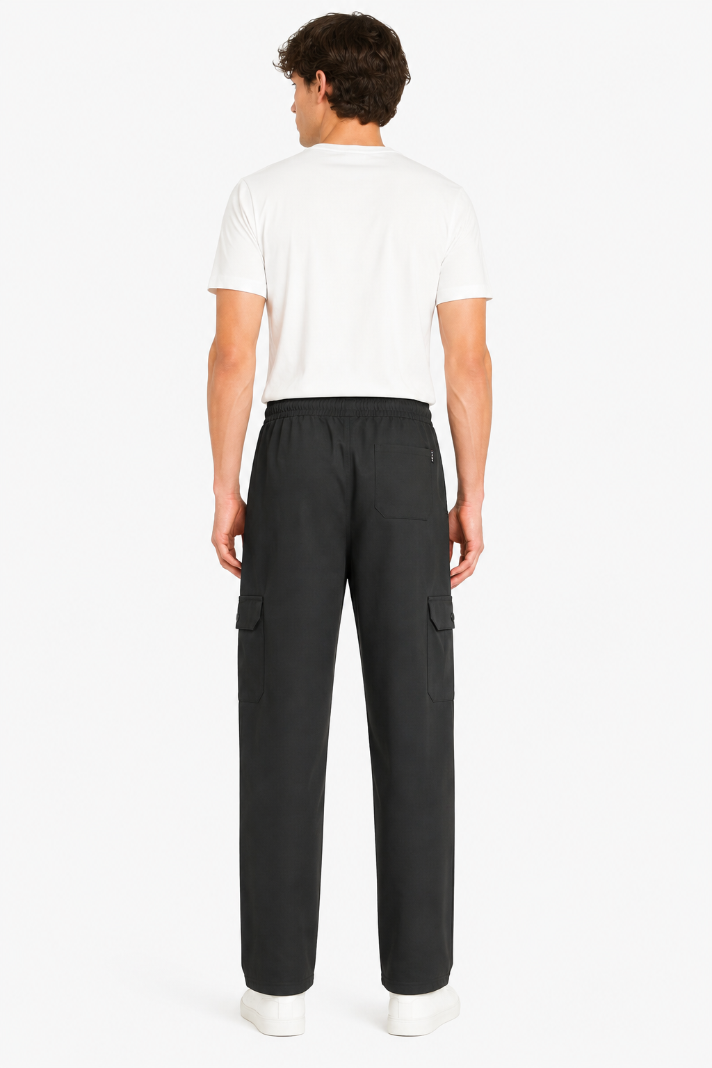 Mens Straight Cargo Pants – Onyx Black