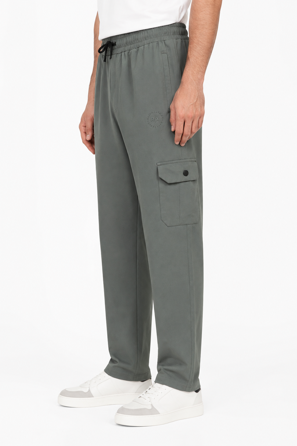 Mens Straight Cargo Pants – Olive Green