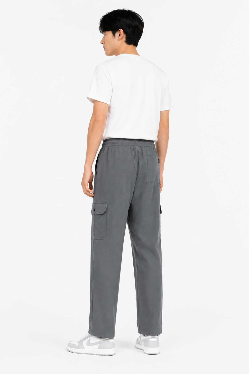 Mens Straight Cargo Pants – Slate Grey