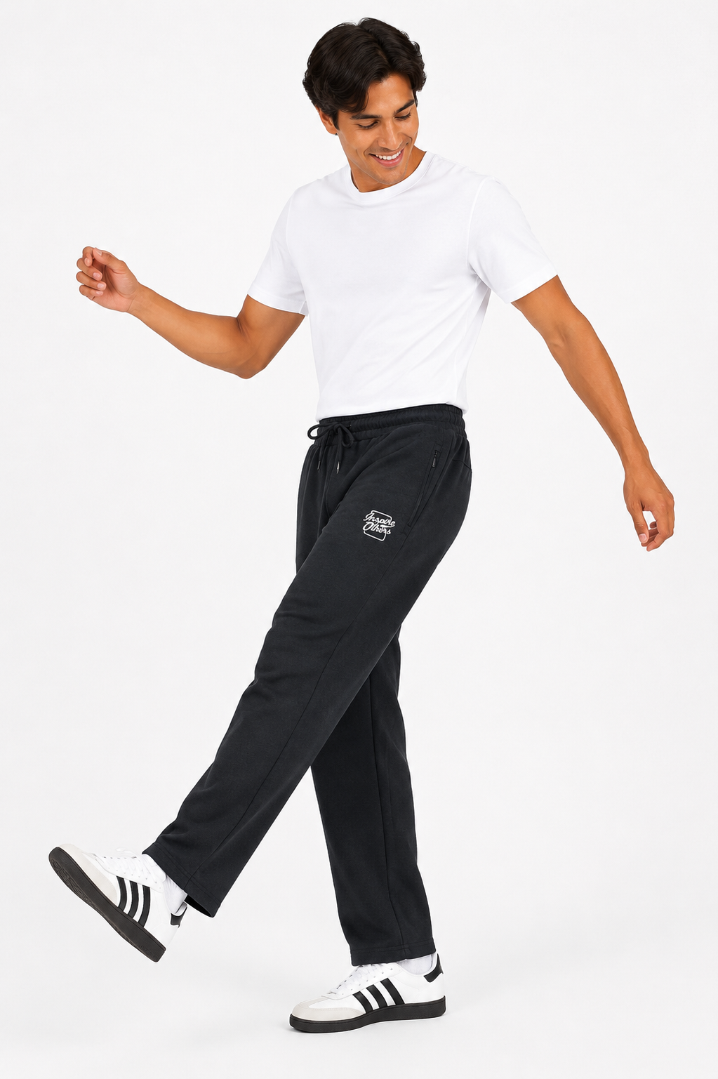 Men's Premium Relaxed-Fit Track Pants- Black