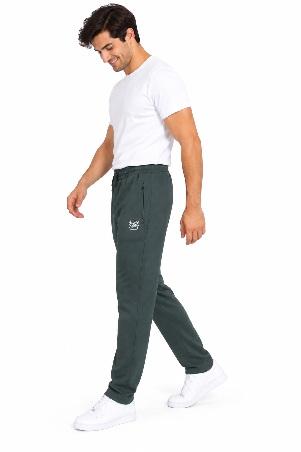 Men's Premium Relaxed-Fit Track Pants- Olive Green
