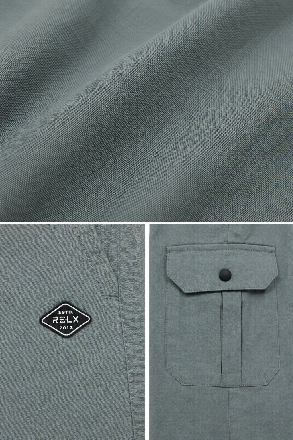 Men’s Relaxed-Fit Linen Cargo Pants-Sage Green
